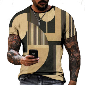 2025 vente en gros hommes 100% coton T-Shirts col rond coupe ajustée haute demande motif rayé Style décontracté dans des couleurs unies - Product Image 6