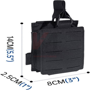 กระเป๋าใส่แม็กกาซีนแบบ OEM Tactical สำหรับแม็กกาซีนเดี่ยว/คู่/สามช่อง ดีไซน์ประสิทธิภาพสูง ระบบ MOLLE ระบายอากาศได้ดี ผลิตจากผ้าฝ้าย/ไนลอน ปรับแต่งได้ - Product Image 2
