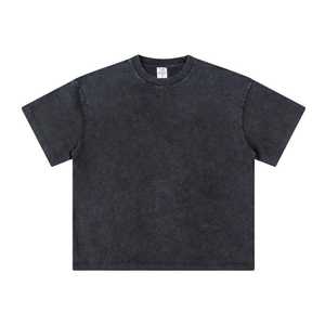 Tenue d'été pour hommes Tshirt vierge Street Casual Style T Shirt Custom Brand and logo Acid Wash t Shirt - Product Image 3