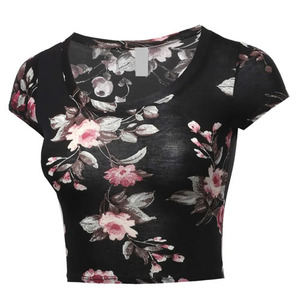 Algodón Multicolor Color Mujer Ropa Crop Top Venta al por mayor Ropa Casual Liso Crop Top OEM Personalizado Mujeres Crop Tops Camisetas - Product Image 5