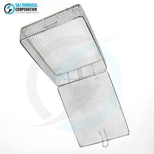 Fine Wire <b>Mesh</b> <b>Basket</b> with Lid Durable Stainless Steel Manual Container for Sterilization and Safe Medical Instrument <b>Storage</b> - Product Image 3