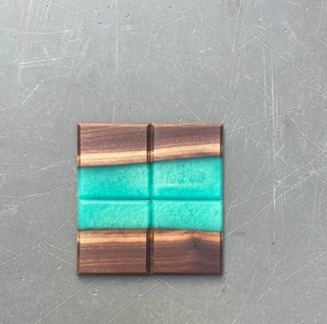 Dessous de verre en bois de résine époxy Design unique Dessous de verre en résine de bois époxy Artisanat fait à la main Vente supérieure - Product Image 1