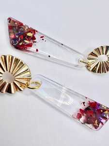 Pendientes colgantes de resina de diseñador de alta calidad, joyería de moda Vintage de lujo para bodas y ocasiones especiales - Product Image 4