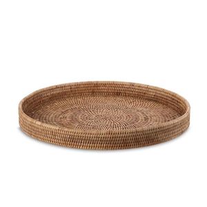 ถาดหวายไม้ไผ่ทำด้วยมือถาดหวายพร้อมหูหิ้วถาดตัดอาหารผนังสูงทำด้วยมืออเนกประสงค์ - Product Image 2