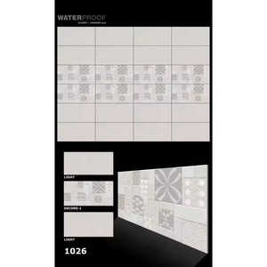 Haute qualité 12x24 pouces carreaux de mur de glaçure en céramique numérique carreaux de marbre finition brillante pour intérieur pour salle de bain firebrick - Product Image 2