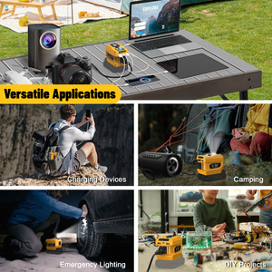 הממיר כוח נייד 220w תואם עם dewalalt <span class=keywords><strong>20v</strong></span> dc <span class=keywords><strong>20v</strong></span> כדי ac 110V כוח נייד סוללה שקע תחנת כוח - Product Image 6