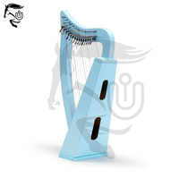 UNBRIDLEDS INDUSTRY Handmade 15-String Baby Harp Irish Musical Instrument Beechwood Coated Stand Premium Quality Durable