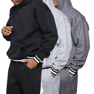 Hot Cross-border Men's Contrast-color Stitching Sudadera Street Fashion Hooded Casual Sports Suit - Product Image 1