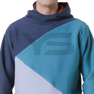 Sudadera con capucha de moda para hombre con colores mezclados Suministro de invierno ODM Patrón sólido Cuello con capucha - Product Image 4
