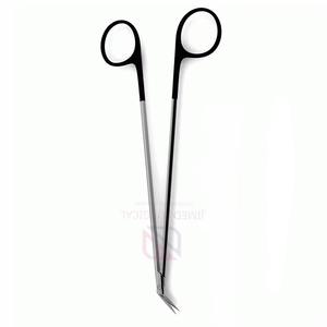 Tijeras Vasculares DeBakey Manuales Reutilizables de Alta Calidad, Hoja Angulada de 10 mm, Mango Recubierto de Negro, Acero Inoxidable, Precisión Quirúrgica - Product Image 2