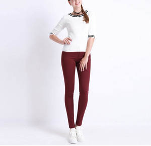 Vaqueros de mezclilla de moda con ribete de encaje, de pierna ancha, desgastados, con dobladillo sin rematar, lavado vintage, de corte recto y holgado, de algodón, estilo baggy - Product Image 6