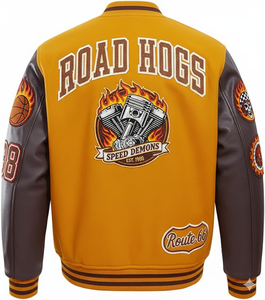 Blouson bombardier Letterman personnalisé | Corps en laine | Col montant et logo avant | Conceptions personnalisées pour les clubs - Product Image 2