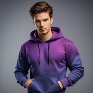 Sudadera con capucha negra lisa de gran tamaño de alta calidad al por mayor para hombre diseño personalizado unisex con técnica de impresión de soplo de talla grande - Product Image 4