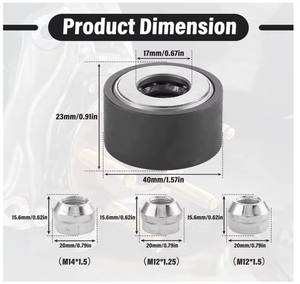 Kit d'installation <span class=keywords><strong>de</strong></span> goujons <span class=keywords><strong>de</strong></span> <span class=keywords><strong>roue</strong></span> universels 22800 avec 3 écrous hexagonaux pour moyeu, remplacement <span class=keywords><strong>de</strong></span> boulons <span class=keywords><strong>de</strong></span> moyeu, roulement rotatif pour une force sans effort - Product Image 4