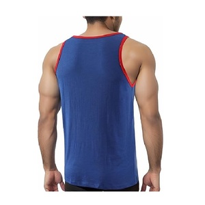 Meilleur prix vêtements d'été Bangladesh haute qualité 100% coton hommes débardeur décontracté couleur unie maillot unique tricoté - Product Image 2