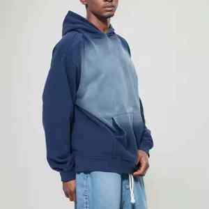 Sweat-shirt à capuche délavé avec logo personnalisé pour homme, tendance, ample, sweat-shirt pour homme - Product Image 4