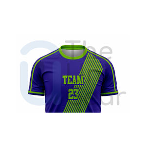 Camiseta de fútbol personalizada de poliéster 100% para hombre, kit de equipo de fútbol de alta calidad, nuevo diseño, manga corta, servicio frontal OEM disponible - Product Image 5