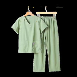 2025, venta al por mayor, traje de quirófano, de alta calidad uniforme de enfermera, uniforme médico de LICRA, uniformes elásticos, conjunto de Top y pantalones uniformes - Product Image 2