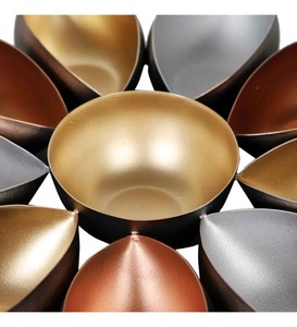 Metal Rangoli Urli Bowl <b>Tea</b> <b>Light</b> Holder High Quality Urli Diwali and Other Candle Holders Lanterns for Home Decor - Product Image 3
