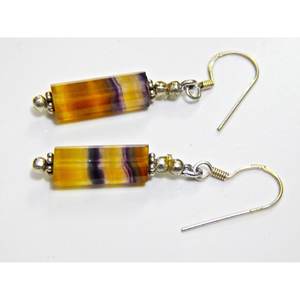 925สเตอร์ลิงเงินแท้ต่างหูลูกปัดฟลูออไรต์สีธรรมชาติของขวัญสำหรับงานแต่งงานต่างหูเงินแฟชั่น - Product Image 5