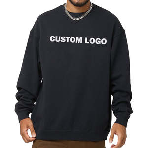 เสื้อกันหนาวมีฮู้ดไซส์ใหญ่สำหรับผู้ชาย, เสื้อมีฮู้ดคอ100% ไหล่คอกลมผ้าฝ้ายระบายอากาศทรงหลวม - Product Image 2