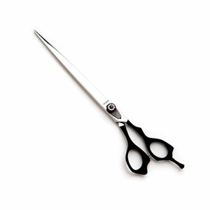 กรรไกรตัดขนสัตว์เลี้ยงแบบมืออาชีพกรรไกรเล็มด้ามจับสีดำใบมีดคมแบบตรงกรรไกรสแตนเลสแบบญี่ปุ่น - Product Image 1