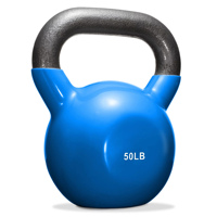 Kettlebells solides en fonte enduites de caoutchouc pour l'entraînement de musculation de 5 à 50 lb en gros du fabricant