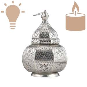 Linterna de Metal marroquí recubierta de polvo para mesa de decoración del hogar y soporte de luz de vela colgante decoración de eventos de Ramadán - Product Image 2