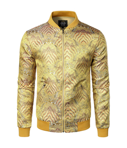 Suministro de fábrica Chaquetas de satén de seda de béisbol para hombres Sublimación personalizada Chaqueta de bombardero de satén de alta calidad para hombres - Product Image 5
