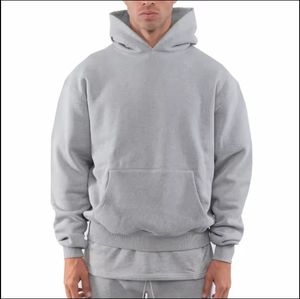 Sudadera con Capucha Extra Grande de Felpa, Gruesa y Pesada de Algodón de Alta Calidad, con Logotipo Personalizado y Hombros Caídos - Product Image 2