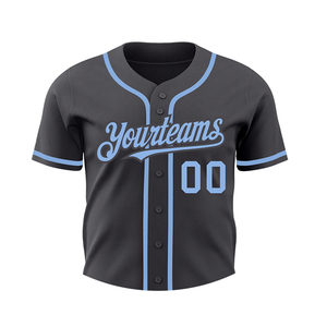 Maillot de baseball de qualité supérieure Vêtements de sport Chemises Spandex Fait Demi-manches Col en V Maillot de baseball avec logo privé - Product Image 2