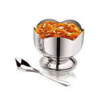 ชามขนมหวานสแตนเลสสตีลหรูหราสั่งทำพิเศษ ถ้วยไอศกรีมงานฝีมือ สำหรับโรงแรมและตกแต่งบ้าน ชามเสิร์ฟอาหารโลหะปลอดภัยสำหรับอาหาร - Product Image 3