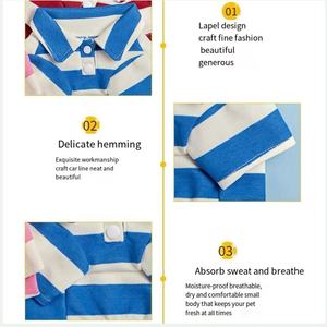 Ropa de verano para perros de entrega rápida, ropa de Polo a rayas de dos patas ventilada para perros pequeños, medianos y grandes - Product Image 5