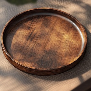 Bandeja de Madera Artesanal Art Deco para Decoración del Hogar y Bodas, Multifuncional, Eid Mubarak Ramadán - Product Image 2