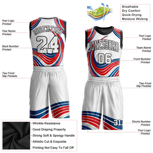 Uniforme de Baloncesto Personalizado por Sublimación, Conjunto sin Mangas de Poliéster Transpirable, Kit Reversible para Hombre, Uniforme de Baloncesto OEM - Product Image 4