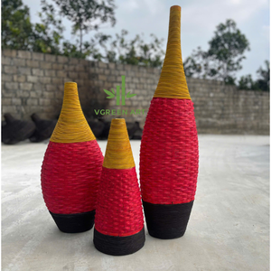 ขายแจกันหวายตกแต่ง แจกันดอกไม้แห้ง ตกแต่งโต๊ะ สไตล์นอร์ดิก ตกแต่งห้อง เป็นมิตรกับสิ่งแวดล้อม - Product Image 1