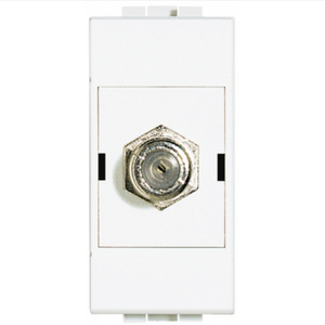 Presa ricevitore TV satellitare BTicino luce bianca coassiale tipo F N4269F - Product Image 1