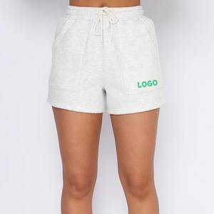 Conjunto de Sudadera y Pantalones Cortos de Punto Casual para Mujer, de Spandex/Poliéster, por Encima de la Rodilla, Color Sólido, Cómodo y Ligero, Ropa de Estar de Dos Piezas - Product Image 4