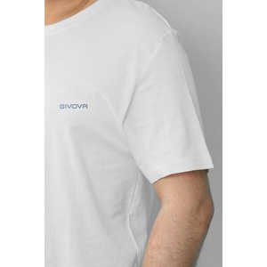 Givova, Camiseta deportiva con cuello en V para hombre, 240 gramos, transpirable, estampado 3D, patrón sólido, bordado, Technics, blanco, cualquier temporada - Product Image 1