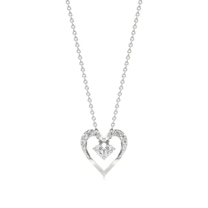 สร้อยคอจี้เพชรรูปหัวใจคู่ - Product Image 1
