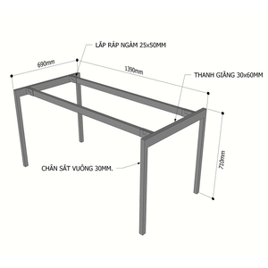 Home <b>Office</b> & Hotel Modern Metal Minimalist <b>Table</b> 140x70cm Steel Frame Slean System HCSL007 - Product Image 4