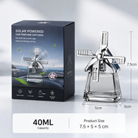 Diffuseur de parfum de voiture en verre rotatif en forme de moulin à vent 40 ml, désodorisant liquide rechargeable, ornement de tableau de bord, sans électricité, OEM