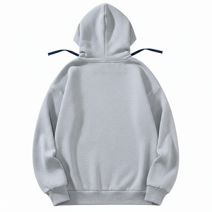 Sudadera con capucha unisex extragrande de algodón de 400 g/m², corte holgado, lavado ácido, efecto desgastado por el sol, estampado 3D con relieve, cremallera, personalizada, venta al por mayor - Product Image 2