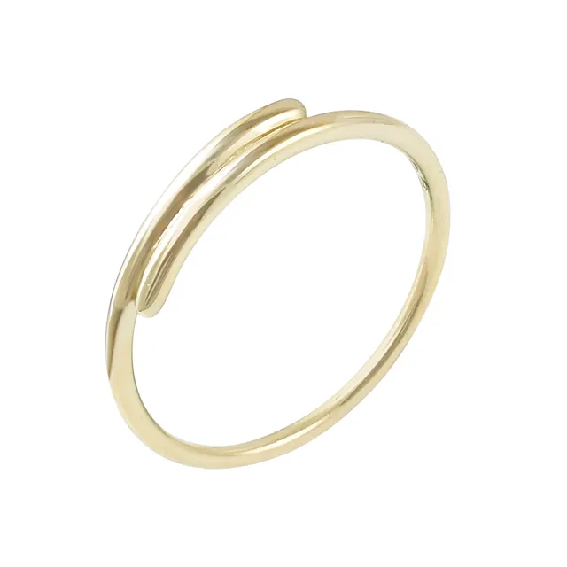 Atacado jóias finas personalizadas em massa 925 anéis de prata esterlina banhados a ouro joia de anel simples tendência de alta qualidade