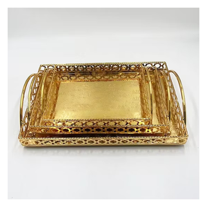 Bandeja única para servir comida en metal de alta calidad con acabado elegante, perfecta para el hogar y el restaurante y un servicio elegante - Product Image 6