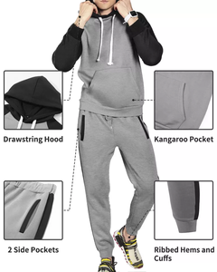 ชุดวอร์มผ้าโพลีเอสเตอร์สำหรับผู้ชาย,ชุดวอร์มสำหรับวิ่งจ๊อกกิ้งชุดกีฬา - Product Image 3