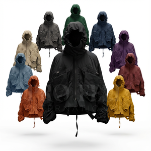 Chaqueta con Capucha de Nailon, Estilo Nuevo 2026, Ligera, con Cierre Frontal y Múltiples Bolsillos, Cómoda y Resistente al Viento - Product Image 1