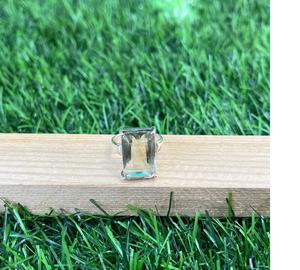 แหวนพลอยควอตซ์มะนาวทำด้วยมือ925สเตอร์ลิงเงิน Boho เครื่องประดับของขวัญสไตล์โบฮีเมียนที่สง่างามสำหรับผู้หญิงขายส่ง - Product Image 2