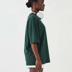 Custom Logo Oversized T-<b>Shirt</b> <b>Women</b> 100% Cotton <b>Loose</b> Fit Three Quarter Sleeve Crew Neck Solid Color Breathable Street Wear - Product Image 3