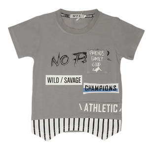 Boys Half Sleeves T-<b>Shirt</b> - Grey - Product Image 1